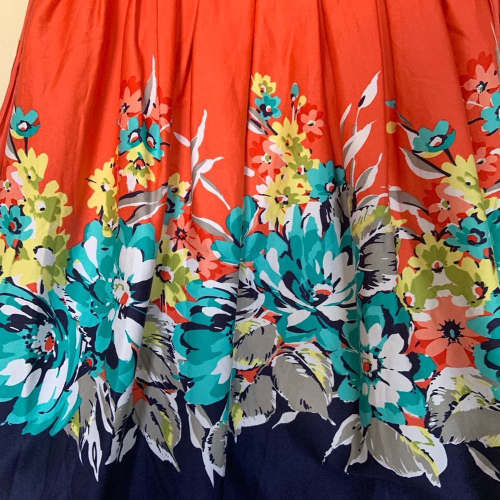 Spense Floral Orange Dress - Picture 2 of 6